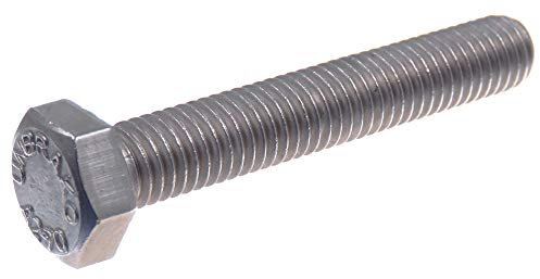 SECCARO Lot de 20 vis à tête hexagonale M14 x 70 mm, en acier inoxydable V2A VA A2, DIN 933 / ISO 4017, à six pans extérieurs