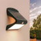 Ledvion - Applique LED Solaire Moderne, 8W, 3000K, IP65, Noire, 220 Lumens, Avec Détecteur de Mouvement, Énergie Solaire, Économe en Énergie & Résistante aux Intempéries