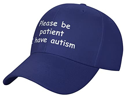 NLWQEKV Baseballkappe mit Aufschrift „Please Be Patient I Have Autism“, verstellbar für Outdoor-Sportmützen