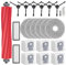 Rrochio Kit di Accessori per roborock Qrevo S, Set Ricambi per Robot Aspirapolvere Qrevo MaxV Plus Pro Curv con Spazzola Principale, 6 Spazzole Laterali, 2 Filtri Hepa, 6 Panni, 6 Sacchetti (23 Pezzi)