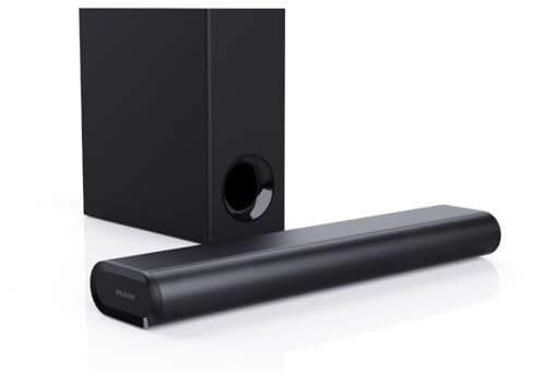 AIYIMA Barras de sonido S07 para Smart TV con Dolby Atmos, sistema de sonido envolvente 3D para altavoces de TV, barra de sonido 2.1 para TV con subwoofer de 5 pulgadas, con entradas ópticas, ARC, AUX