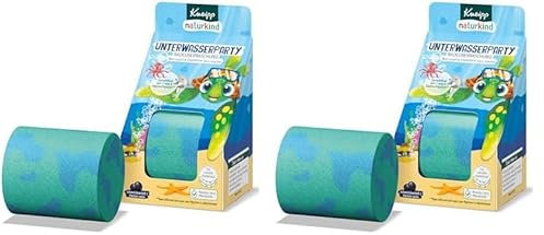 Kneipp naturkind Badeüberraschung Unterwasserparty - Sprudelnde Badeüberraschung mit Sammelfigur für Kinder Spielzeug für die Badewanne - Badespass Badekugel mit Johannisbeerduft - 1 Stück