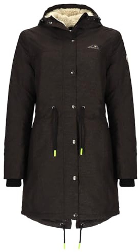 Baumfuchs Damen Funktionsparka mit Sherpa-Futter - Funktionsjacke mit Kapuze und verstellbarer Taille