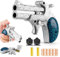 Dekompressionsspielzeug Soft Bullet Guns,Metallische Haptik Spielzeugwaffen Guns Toy Lauf Dauerfeuer +12 Weiche BäLle Anti-Stress-Spielzeug