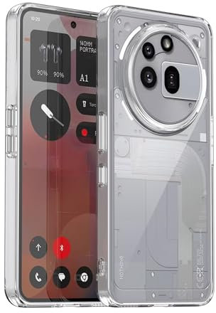 BOKYAS Coque Transparente pour Nothing Phone (3a) Pro, Housse Antichoc Anti-Jaunissement, Étui Bumper Silicone avec Dos en PC Dur Anti-Rayures, Transparent