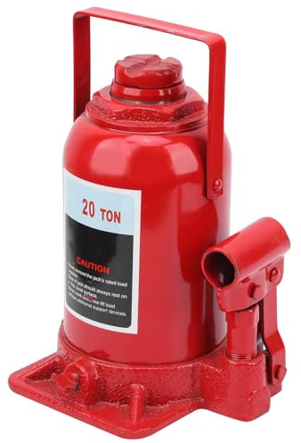 20T Hydraulic Bottle Jacks, Integrally Cast Thick Steel Plate, Automatic Descent, Stability & Safety, 0-205mm Stroke with Non-Slip Grooves, Enlarged Base, Wide Applications, for