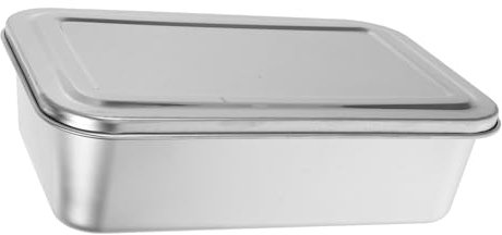 COLLBATH Plato Para Tiramisú Bandeja Para Hornear Pasteles Bandeja De Metal Bandeja Para Lasaña Con Tapa Bandeja Para Lasaña Profunda Fuente Para Hornear Con Tapa Bandeja Para