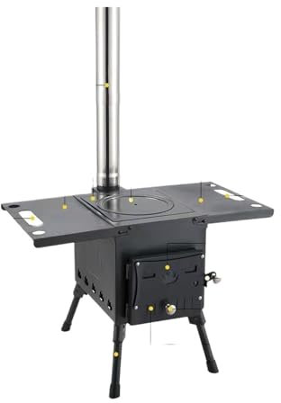 DUNSBY Saunaofen Picknick Cubic Folding Kochen Zelt Sauna Camp Solo Kamin Tragbare Holz Herd Kassette Ofen(T361H)