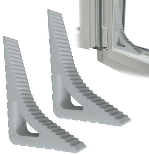 2 Set Fensterstopper,Fenster Offenhalter,Fensterstopper Beim Lüften | Fensterfeststeller ohne Bohren,Gummi Fensterklammern & Balkontür Stopper –als Fenster Stopp für Badezimmer Küche Kinderzimmer