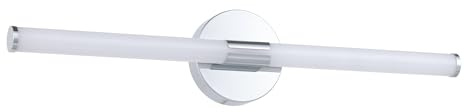 Eglo LED Mirror Light Ramola, Bathroom lamp, Metal and White Plastic | chrome finish, warm to cool white, IP44, 60 cm long
