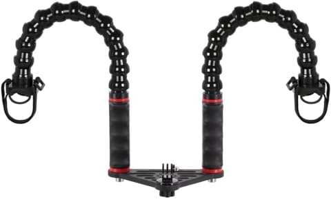 FLEX-ARM Unterwasserhalterung Mini Tray mit Griff Flexible Arme Universal Taschenlampenhalter für Action Cam für GoPro DJI Osmo, Insta360 Ace Pro MT12ST