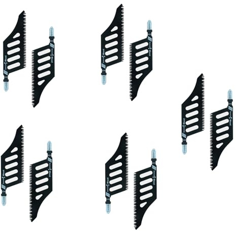 Uxreoib 10-teiliges Premium Stichsägeblätter-Set 112mm – Professionelle T-Schaft Laubsägeblätter für Kork, Sperrholz, Faserplatte
