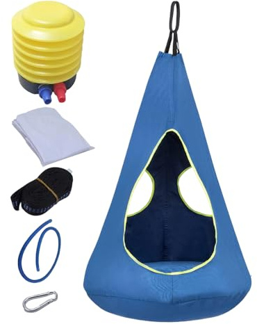 Chaise Suspendue – Hamac Pod Enfant avec Coussin | Charge 150kg Suspension Ajustable Intérieur & Extérieur | Tente Nid en Tissu Oxford pour Chambre, Jardin & Aire De Jeu