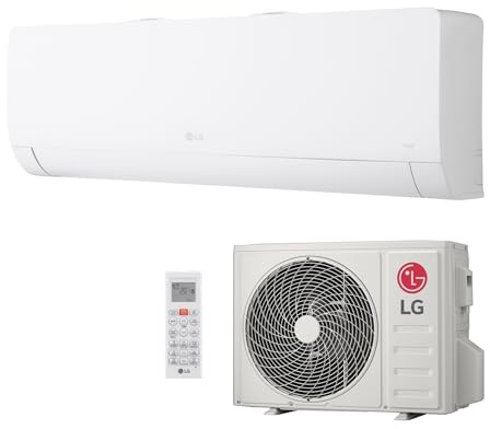 LG Climatiseur Mono Split Libero WZ09 (WZ09AWN.SNU1 + WZ09AWU.SUU1), Système de Climatisation 9000 Btu avec Pompe à Chaleur, R32, A++/A+, WiFi Intégré, Blanc Mat