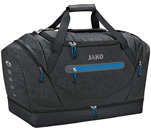 JAKO Unisex – Erwachsene Champ Sporttasche, schwarz meliert, Senior 65 x 29 x 40 cm