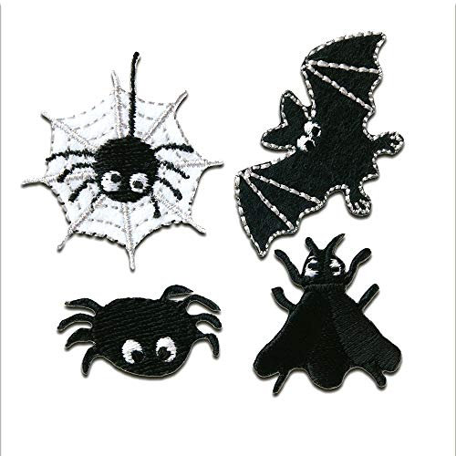 Catch the Patch Set Halloween - (Größe: verschiedene Größen) Aufnäher, Bügelbilder, Aufbügler, Applikationen, Patches, Sticker zum Aufbügeln oder Aufnähen – für Kleidung, Taschen, Jacken