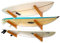 StoreYourBoard Support mural pour planche de surf en bois, peut contenir 3 planches de surf, système de montage de rangement pour la maison en bois, (Naturel)