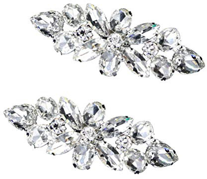 BESTOYARD 1 Paar Kristall Schuhschnallen Clip auf Schuhschmuck Schuh Pins DIY Schuh Zubehör für Hochzeit Braut Frauen