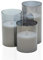 Pauleen 48026 Classy Smokey Candle Set de 3 velas LED de cera auténtica con llama titilante en un vaso antracita/blanco plástico/espejo, 3 unidades