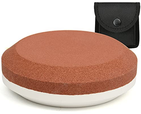 NedFoss Axe/Hatchet Sharpening Puck Whetstone Knife Sharpening Stone, Dual Grit Multi-Purpose Sharpener with Sheath (B-Black)