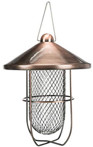 TRIXIE 55653 Futterspender mit Schutzgitter, Metall, 500 ml/ø 19 × 26 cm, Kupfer