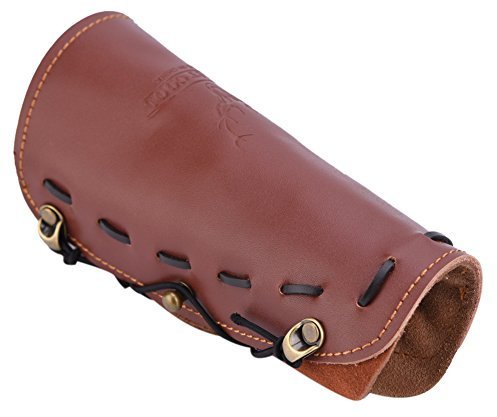 Archery Arm Guards, langlebiger traditioneller Archery Arm Guard, Leder Arm Guard Protection Safe Armband, Youth Forearm Guard für Pfeil und Bogen, Brown Archery Armguard Adult
