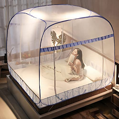 QDTD Moskitonetz Für Bett Baldachin Mückennetz Betthimmel Insektenschutz Netz Für Doppelbetten Baby Kid Kinder Daheim Oder Für Die Reise(Size:1.8 * 2m(6 * 6.6ft))
