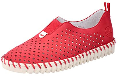 Rieker Damen Slipper N1963-33 rot Gr. 36