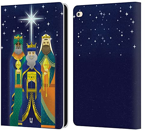 Head Case Designs Tres Reyes Natividad de La Navidad Carcasa de Cuero Tipo Libro Compatible con Apple iPad Air 2 (2014)