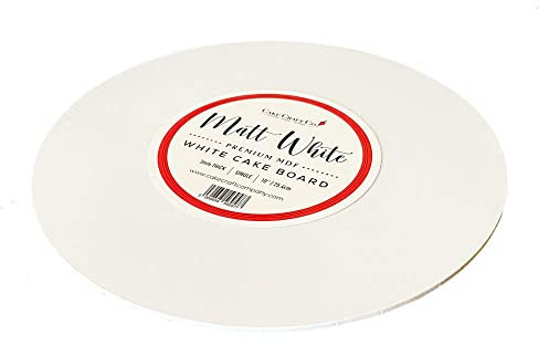 Cake Craft Company 6 inch Round Cake Board Matt White Cake Drum (Pack of 10) Manufactured From Premium 3mm Masonite MDF Our Boards are So Strong They Wont Bend The Next Generation Cake Board.