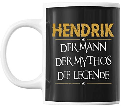 Tasse Hendrik ∣ Der Mann der Mythos die Legende | Tasse mit Spruch lustig Fun Tasse Geschenkideen
