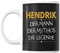 Tasse Hendrik ∣ Der Mann der Mythos die Legende | Tasse mit Spruch lustig Fun Tasse Geschenkideen