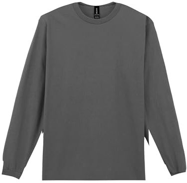 Gildan Ultra Cotton Adult Long Sleeve T-Shirt, Charcoal, M
