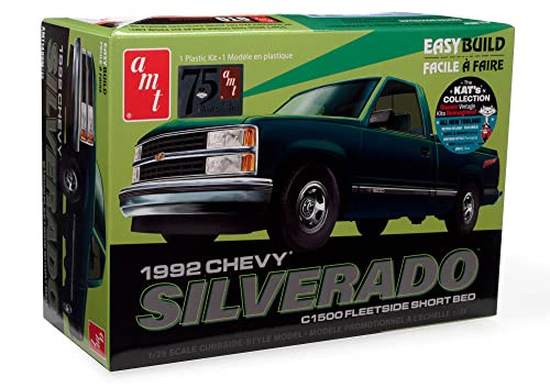 AMT 1992 Chevrolet Silverado Shortbed Fleetside Pickup Easy Build 1:25 Scale Model Kit