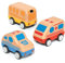 Wanborns 3pcs Holzspielzeug Autos, Krankenwagen, Polizeiwagen und Schulbus Lernspielzeug, frühes Lernen für Kleinkinder, Fahrzeuge Spielen Set für 2 3 Jahre alt Jungen Mädchen Geburtstag Geschenk