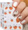 jmeowio 3D Embossed Halloween Nail Art Stickers Decals Self-Adhesive 5D Cute Pumpkin Ghost Flower Spook Nail Supplies Nail Art Design Decoration Accessories 4 Sheets