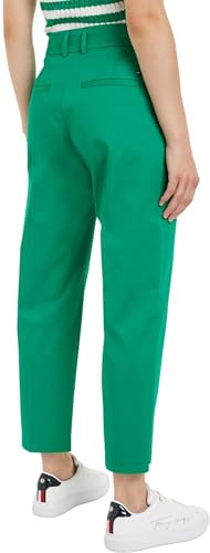 Tommy Hilfiger Damen Hose Chino Slim Fit, Grün (Olympic Green), 42
