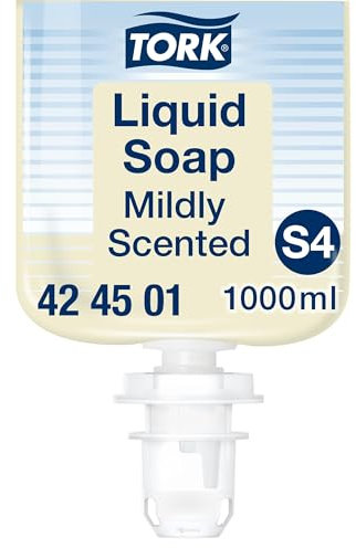 Tork Mild Duftende Hand Flüssigseife S4, frischer Duft, 1.000 ml, 424501