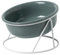 Ceramic Cat Food Bowl, Slanted Elevated Cats Bowl Prevent Backflow, Tilted Raised Cats Dog Bowls, Pet Supplies for Cat Dog(350ML,Dark Green)