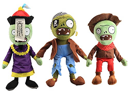 Laruokivi 3 piezas Talismán Zombi y Pirata Zombie & Green Cowboy Zombie Juguetes de peluche Figuras de juego Muñeca de peluche