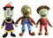 Laruokivi 3 piezas Talismán Zombi y Pirata Zombie & Green Cowboy Zombie Juguetes de peluche Figuras de juego Muñeca de peluche