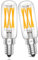Bonlux E14 LED Lampe Dimmbar Warmweiß 2700K, 6W T25 LED Leuchtmittel, Ersatz 60W Glühlampen, E14 Filament LED Glühbirne für Stehleuchte Küche Dunstabzugshaube (2 Stück)