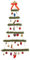 ARKEM Arbre de Noël Lumineux à Suspendre au Mur, Arbre de Noël en Bois à Fixer au Mur de la Salle de séjour, Arbre à échelle en Bois, décoration Murale avec lumières LED-A