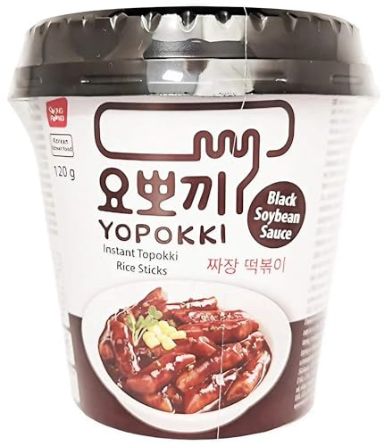 Yopokki Instant Jjajang Topokki Reiskuchen 6er Pack (6 x 120g)