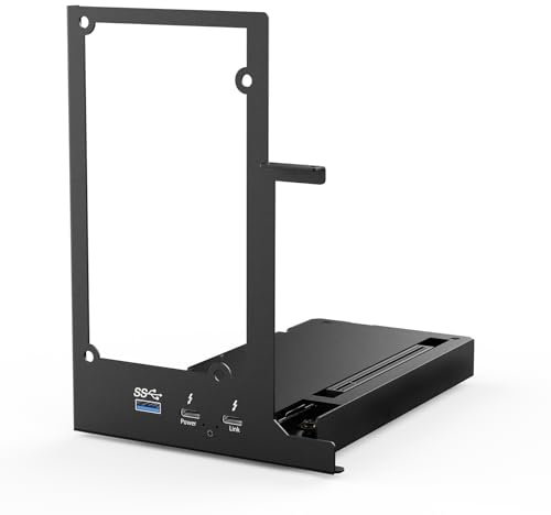 YLIDXY Portable External GPU Dock Station Compatible with Thunderbolt 3/4, USB4 PD 85W Charging,Daisy Chain Support, Mini EGPU Enclosure 40Gbps Graphics Card Extension Bracket DC/ATX/SFX Power Supply