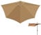 XLSBZ Half Umbrella Replacement Canopy, 5 Arms Patio Garden Half Round Umbrella Replacement Top Cloth Sunshade Cover (Khaki)