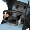 BUTORY A Snack-Tablett für Kinderwagen mit Silikon, flexibler Arm, Universal-Tassentablett (schwarz)