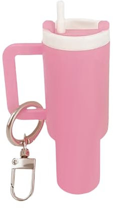Mini Schlüsselanhänger Kawaii Stanley Cup Accessories Stanley Becher Zubehör Schlüsselanhänger Personalisiert für Handtaschen Geldbörse Niedlicher Schlüsselanhänger für Stanley-Cup-Fans(Rosa)