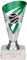 TROPHIESPLUSMEDALS Personalised Silver & Green Trophy Cup - 15cm | Small 6 Award Winner Trophies for Kids School & Adult Sports Reward | Includes Free Metal Plate Engraving | Voyager Collection