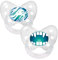 Dentistar Silikon Schnuller 2er-Set - Größe 3 ab 14 Monate - Zahn- & kieferfreundlicher Nuckel mit Dental-Stufe – BPA-frei – Made in Germany - Halloween Dracula & Geist
